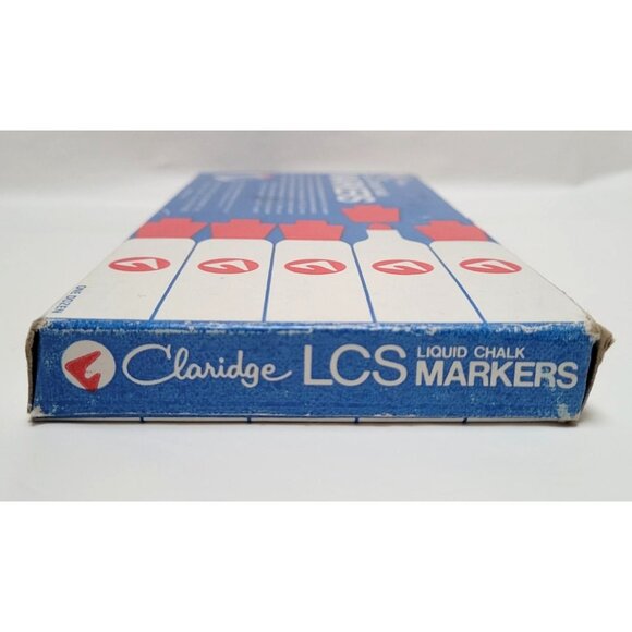 Vintage 2002 Claridge LCS Liquid Chalk Markers 12-Pack (One Dozen) 10 Blue 2 Red - Picture 6 of 10
